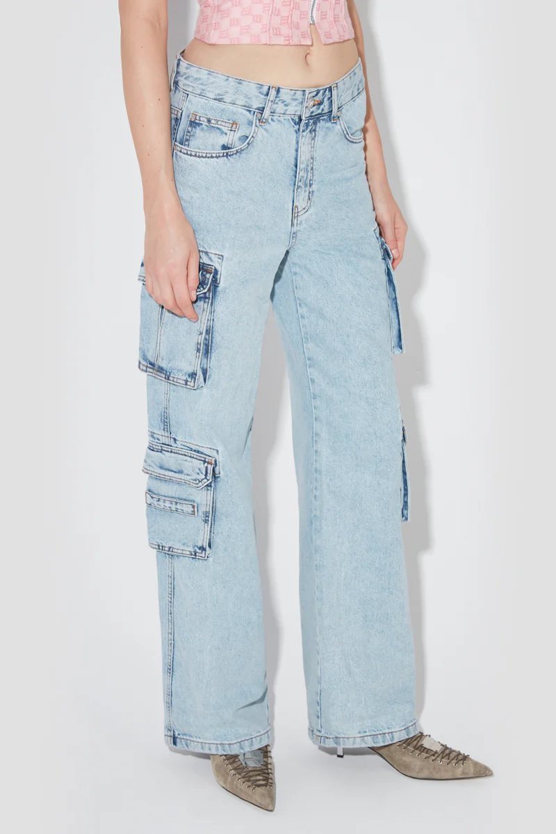 Denim Skater Trousers - Image 3