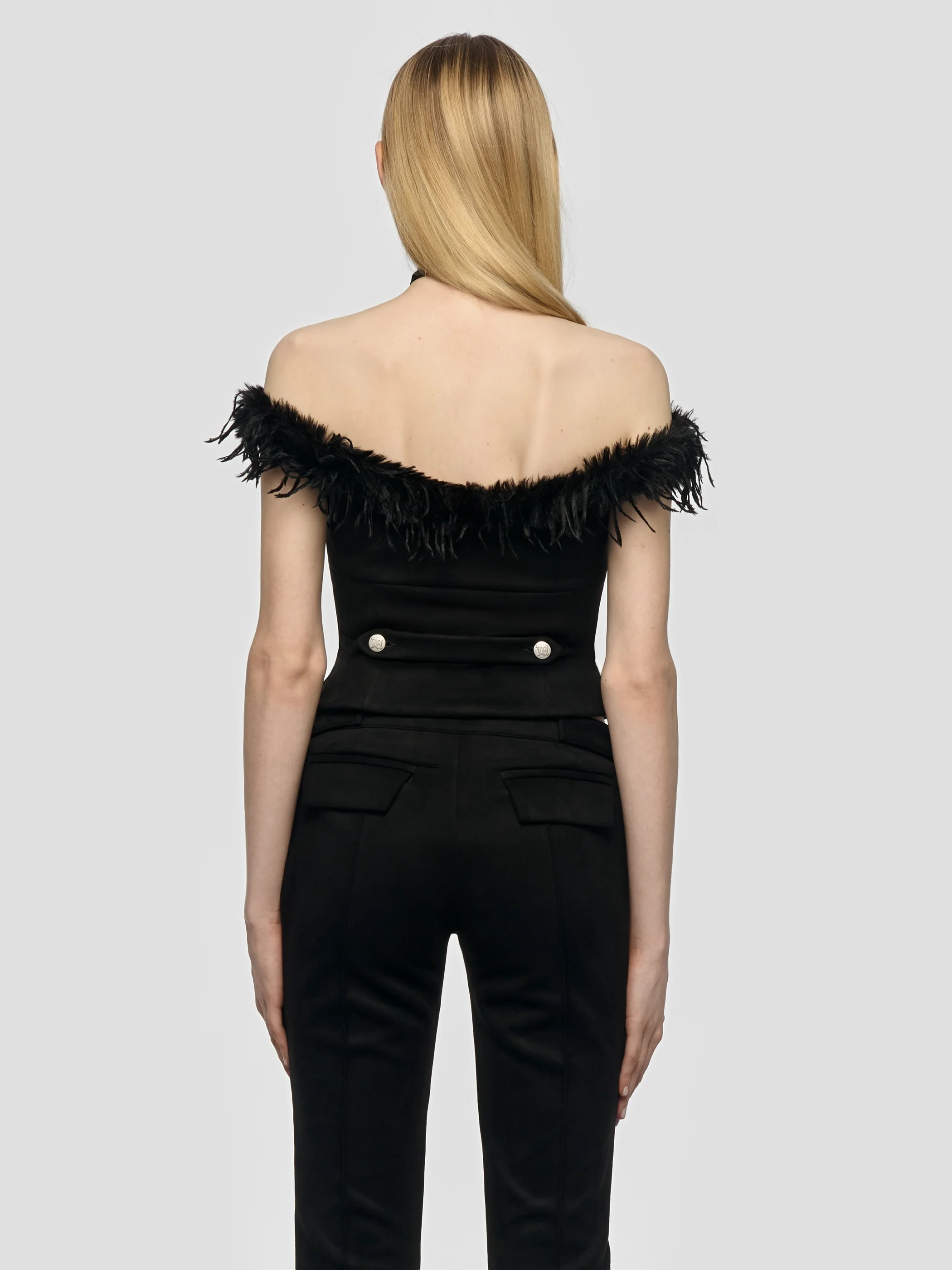 Faux Suede Corset Top - Image 3