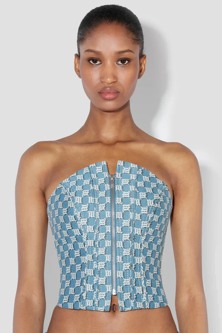 Jacquard Canvas Monogram Corset Top - Image 4