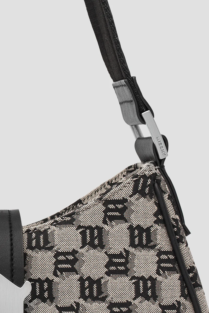 Jacquard Monogram Shoulder Bag Medium - Image 6