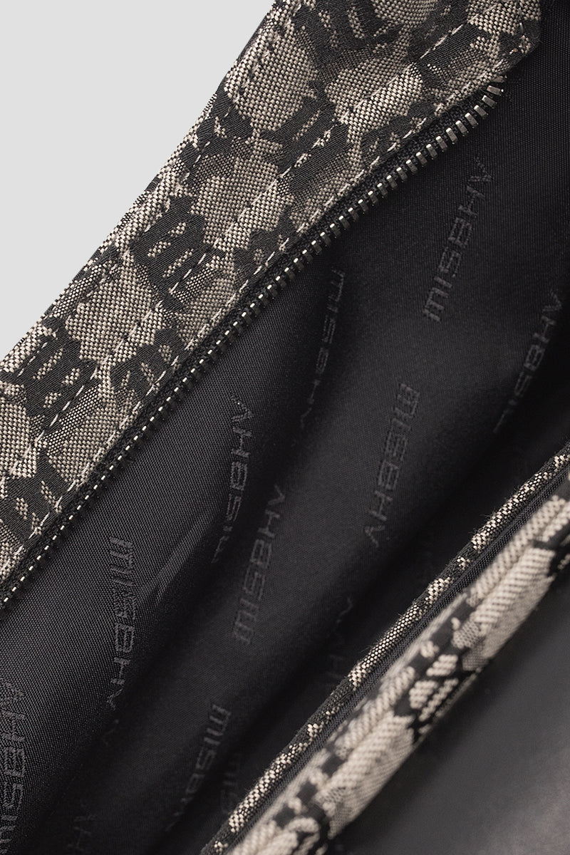 Jacquard Monogram Shoulder Bag Medium - Image 8