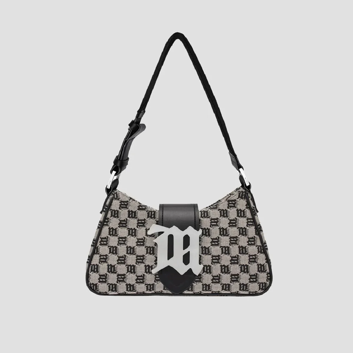 Jacquard Monogram Shoulder Bag Medium - Image 9