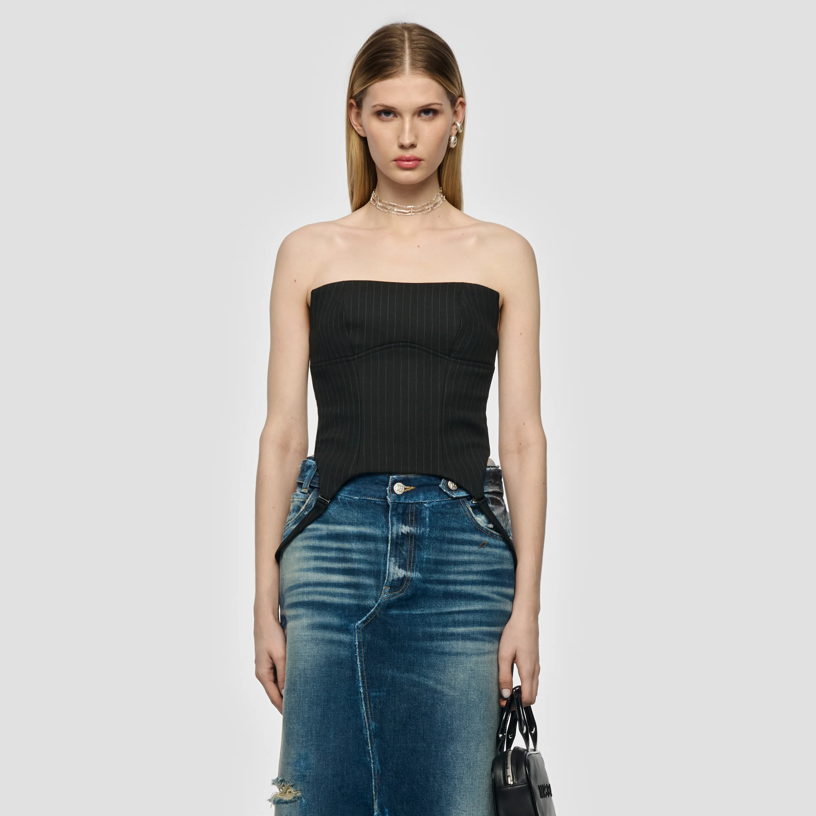 Pinstripe Corset Top - Image 5